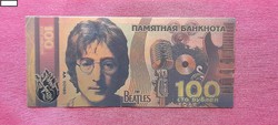Színes, aranyozott, plasztik ,,The Beatles,, 100 rubel