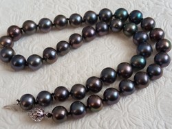 Tahitian pearl necklace with 925 silver clasp
