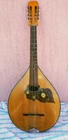 Vitange Ír buzuki, hosszú nyakú mandolin jellegű hangszer, eredeti vászon tokkal.