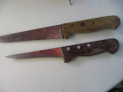 2 db régi fanyelű  kés