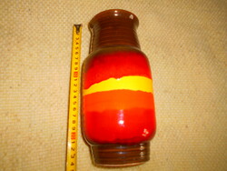 RETRO  KERÁMIA  váza 23 cm - szép élénk színek