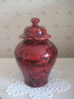 Zsolnay , fedeles váza  , hibátlan  , gyönyörű  labradoros színekkel  , 18 cm