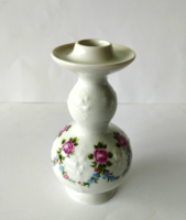 GYÖNYÖRŰ RÓZSA GIRLANDOS WALENDORF PORCELÁN GYERTYATARTÓ