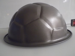 Baking tin - new - soccer ball shaped - Teflon - German - 25 x 11 cm - marked