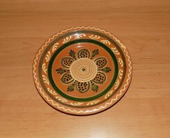 Glazed ceramic wall plate 21 cm (n)