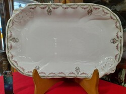 Szecessziós Dómbor Mintás Porcelán Kínáló tál,Asztalközép.36 cm.