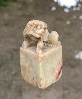 Old Chinese hand-carved dragon - :) lion dog figurine statue stamp stone statue china japanese