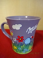 German porcelain mug with MILKA inscription, also purple inside. Vanneki! Jókai.