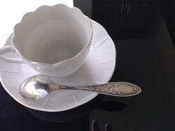 Old silver-plated Soviet-Russian mocha spoon decorated on two sides