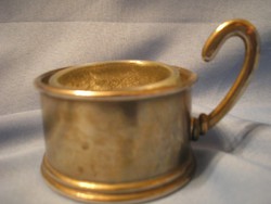 Ezüstözött ,art Deco Fűszer,Jam, szarvasgomba ,méz stb tartó Ritkaság vastagfalú üveg Betéttel eladó