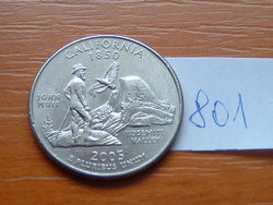 Usa 25 cents 1/4 dollar 2005 / p philadelphia, california, g. Washington # 801