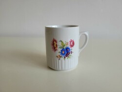 Old zsolnay porcelain mug with floral folk tea cup