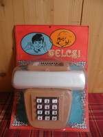 Régi retro Telefon gyerekjáték ritkaság az 1980- as évekből, bontatlan csomagolásban