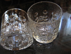 Pair of cam, polka dot glasses, candlestick with bp mark