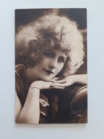 Régi képeslap 1927 női fotó levelezőlap