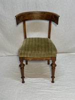 Curved chair with mahogany back