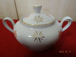 German porcelain sugar bowl with gold border, height 10 cm. He has! Jókai.