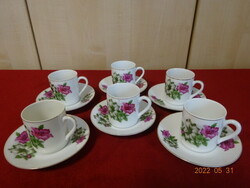 Kínai porcelán kávéscsésze + alátét, 6 darab egyben. Vanneki! Jókai.