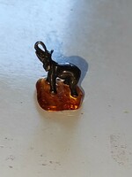 About 1 HUF. Miniature amber talisman