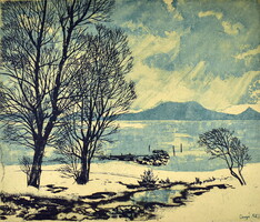 Máté lajos Csurgói (1931 - 2001): winter at Lake Balaton