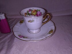 Rosenthal Bavaria porcelán kávés szett - belül is rózsás