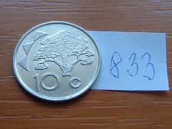 NAMÍBIA 10 CENT 2002 Tüskés tevefa, Nikkellel borított acél #833