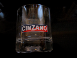 Rare retro collectible cinzano glass