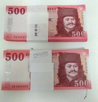 2018 as 500 forintos UNC bankjegyek eladók 100 b/köteg