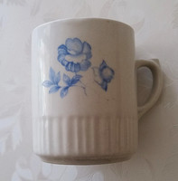 Zsolnay kék virágos régi porcelán bögre 9.5 cm