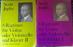 Scott joplin 6 ragtimes for violin or violon cell and piano i - ii