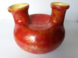 Retro two neck pond with ceramic vase