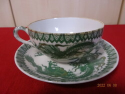 Japanese porcelain, dragon pattern teacup + placemat. He has! Jókai.