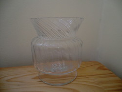 RITKA FORMA gyertya / mécses finoman munkált  váza vagy gyertyatartó 12x12 cm jelzés nélkül