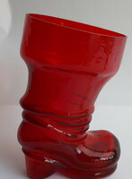 Old glass Santa's boots special 16 cm