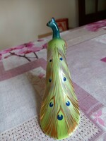 Marked Hungarian porcelain peacock