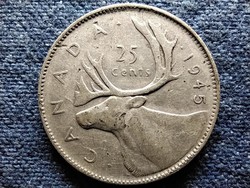Kanada VI. György .800 ezüst 25 Cent 1945 (id50858)
