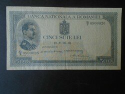 27 The old banknote - Romania 500 lei 1939 vf