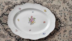 Price Reduced, Serving Plate, Herendi Porcelain with Floral Pattern, 35 x 26 cm