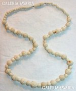 Antique carved bone necklace with original clasp