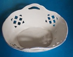 Herend ceramic openwork basket