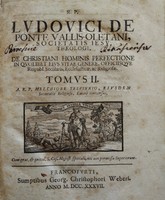 1737And antique book! R. P. Ludovici ponte vallis-presume societatis iesv theologi! Cristophori weberi