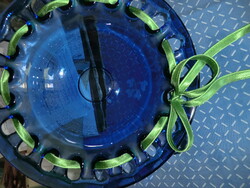 Blue bowl with a uniquely decorated table centerpiece decorated with a diameter of 29 cm
