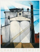 Charles Demuth (1883-1935) painting reproduction, art poster, American architecture grain silo