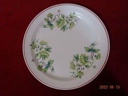 Raven house porcelain, round meat bowl with green and yellow pattern. He has! Jókai.