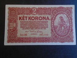17 50 Hungary 2 crowns 1920 (1.1.1920) P58