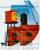 Charles Demuth (1883-1935) festmény reprodukció, építész művészeti plakát, gyár ipari épület modern