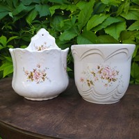 Porcelán virágmintás kaspók