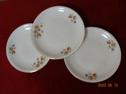 Lowland porcelain small plate, flower pattern, diameter 19 cm. He has! Jókai.