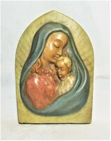 Madonna with her child - ceramic mural - wall decoration