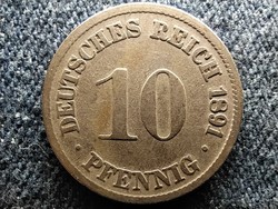 Németország Második Birodalom II. Vilmos (1888-1918) 10 Pfennig 1891 D (id57342)